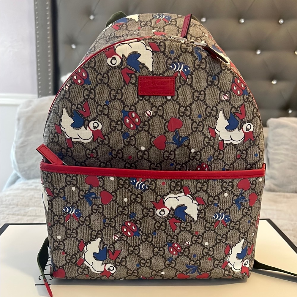 Gucci Multicolor Duck Pattern Backpack kids
